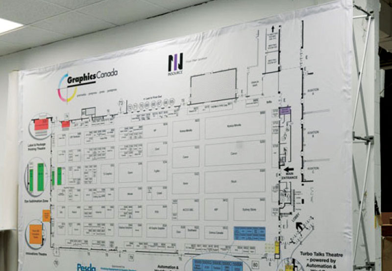 Wide format media wall