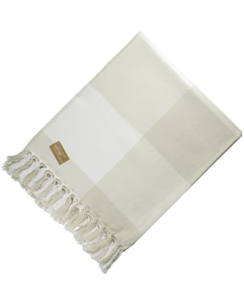 Field &amp; Co. 100% Organic Cotton Check Throw Blanke