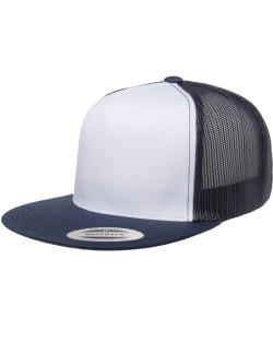 Trucker classique adulte avec casquette blanche sur panneau avant