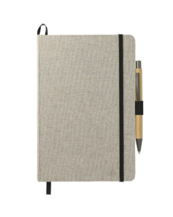 Carnet de notes relié en coton recyclé de 5,5" x 8,5"