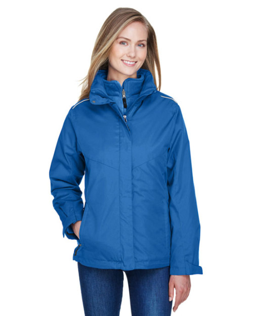 Manteau 3 en 1 pour femme Region de CORE365MC avec doublure en molleton