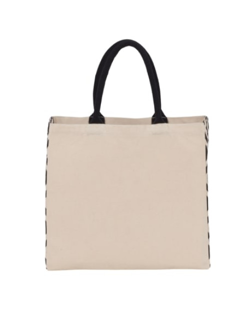 Cabas en coton à soufflet en diamant