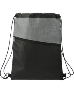 Cross Weave Zippered Drawstring Bag