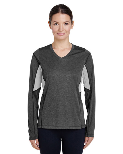 T-Shirt performance d'échauffement pour femme Excel de Team 365MC en interlock à motif mélangé